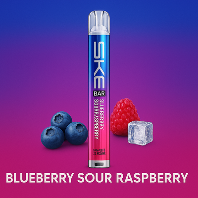 SKE Crystal BAR Prefilled Vape Kit – Blueberry Sour Raspberry