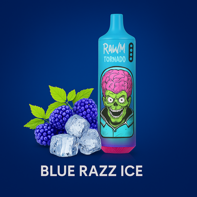 RandM Tornado 9000 Vape – Blue Razz Ice